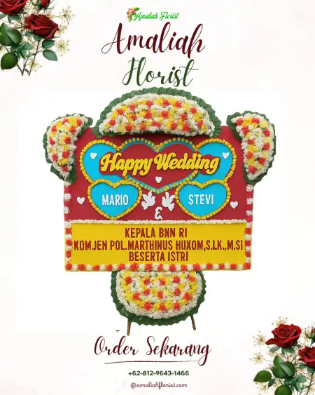 Papan Bunga Pernikahan Kampung Manggis